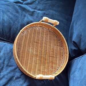 Natural Woven Basket Tray